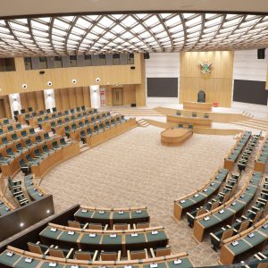 The New Parliament building  is complete r in Mt Hampden. -Picture: Memory Mangombe