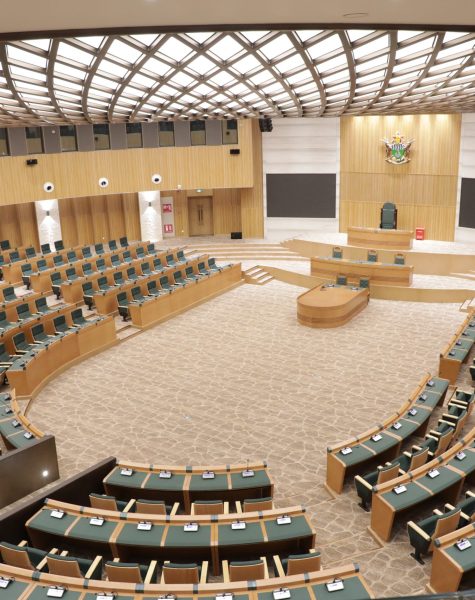 New Parl The New Parliament building is complete r in Mt Hampden. -Picture: Memory Mangombe